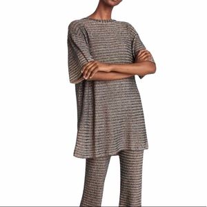 Zara knit metallic threads oversized dress